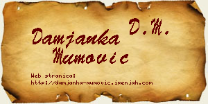 Damjanka Mumović vizit kartica